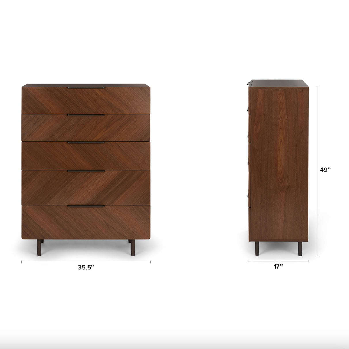 ARTICLE - Nera 5-Drawer Chest (Walnut)