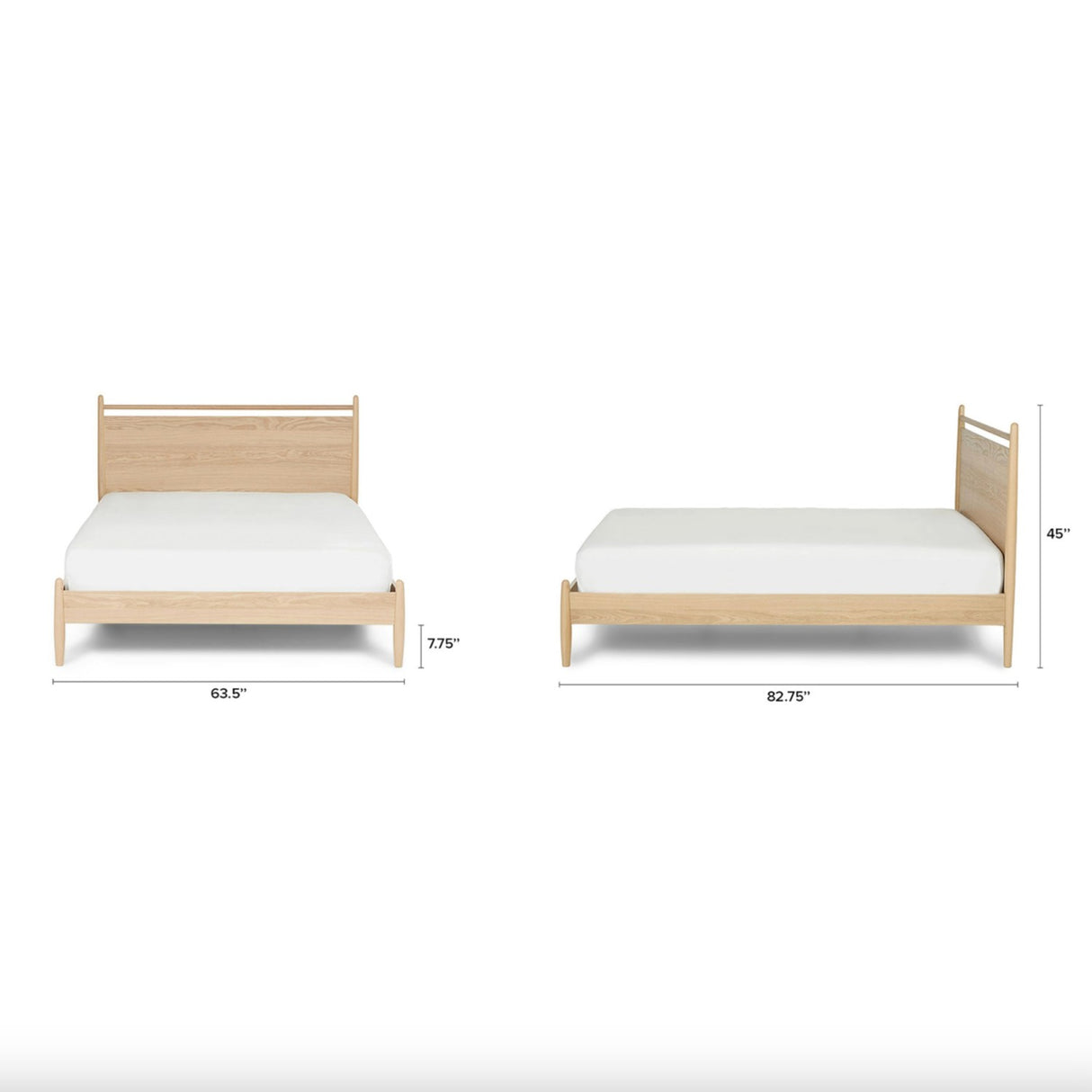 ARTICLE - Lenia Queen Panel Bed (White Oak)