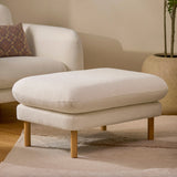 Sanders Ottoman (Ivory Bouclé)