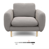 37" Lounge Chair w/ Performance Fabric (Hestia Gray) - Pull Up A Couch