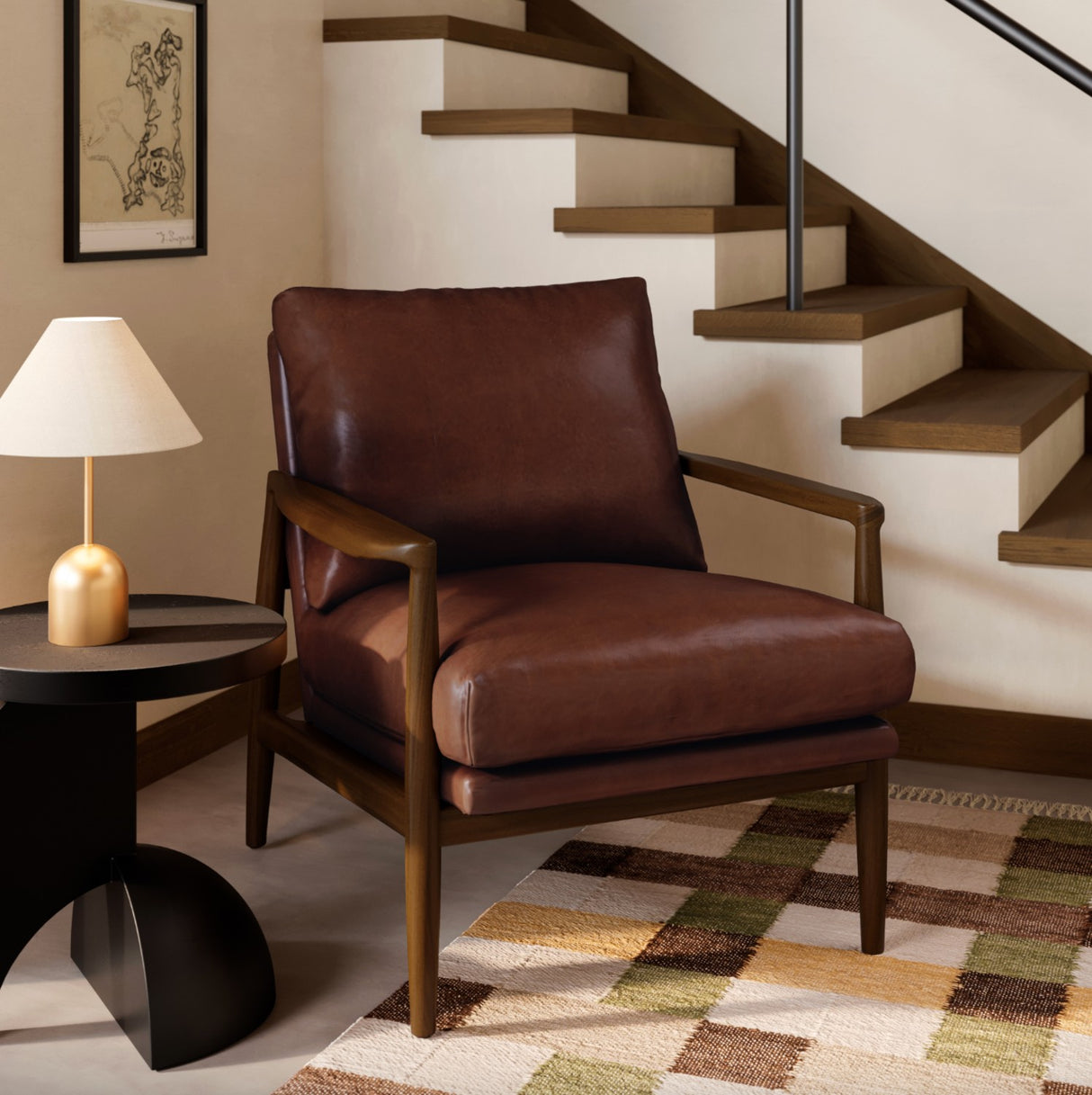 Bavel Lounge Chair (Indiana Brown)