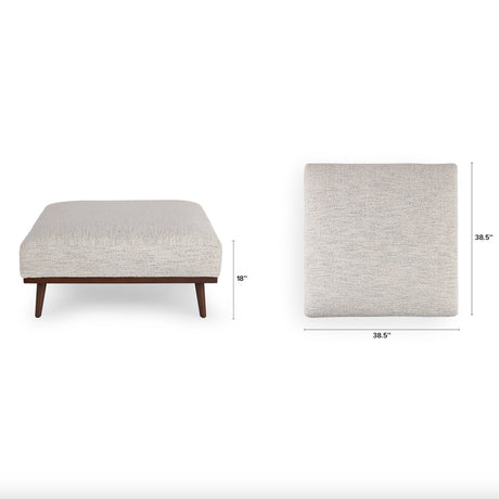 Rhett Ottoman (Pepper Ivory)