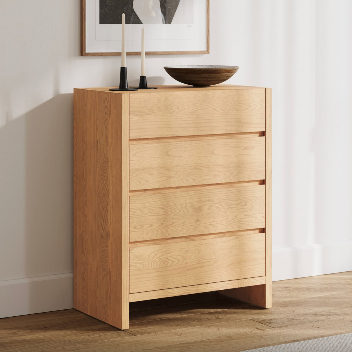 Leif 4-Drawer Chest (White Oak)