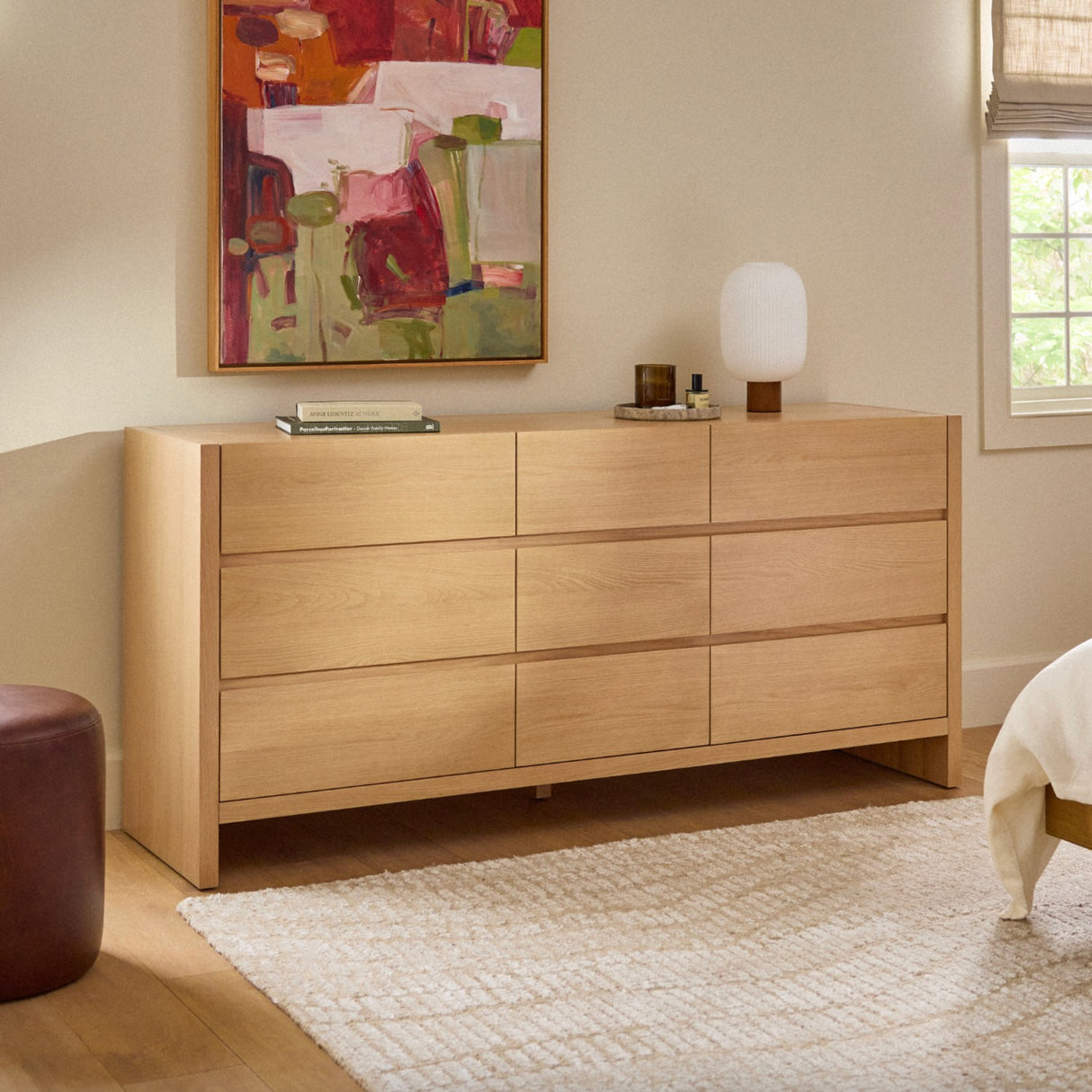 MCM 9-Drawer Dresser (White Oak)
