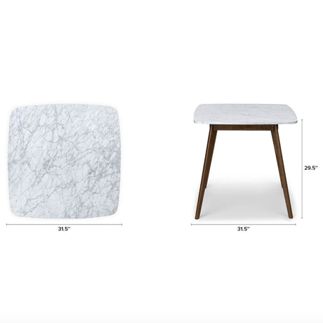 Vena Cafe Table (Marble & Walnut)