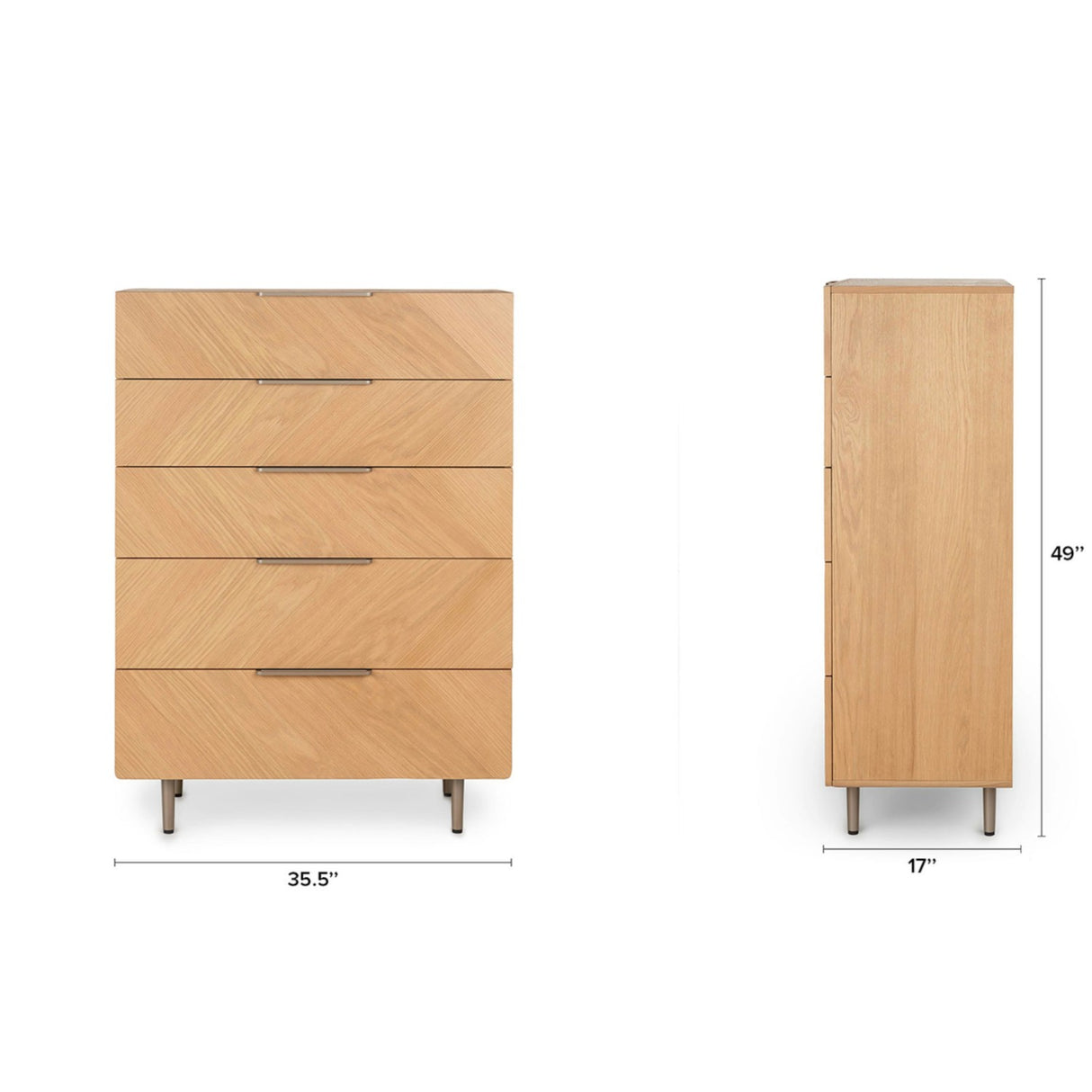 Nera 5-Drawer Chest (Oak)