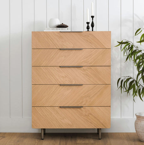 Nera 5-Drawer Chest (Oak)