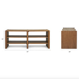 Torme Short Bookcase (Smoked Oak)