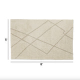 Polyester 5x8 Rug (Textured Ivory)