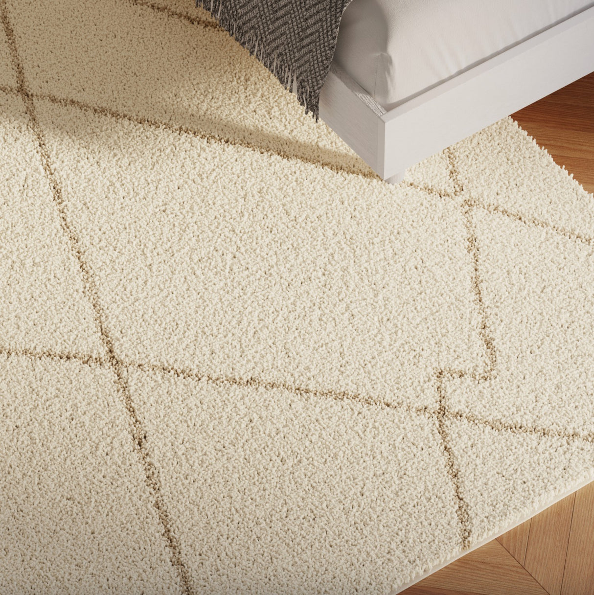Polyester 5x8 Rug (Textured Ivory)