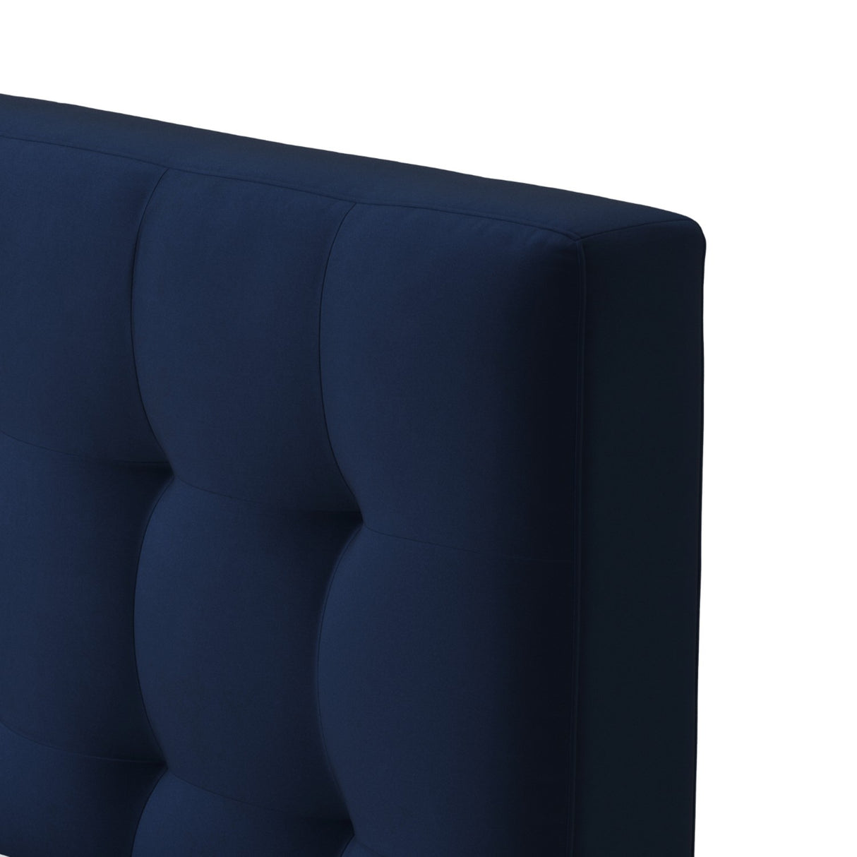 MCM Queen Upholstered + Tufted Bed (Cascadia Blue Velvet)