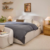 MCM Queen Storage Bed (Ivory Bouclé)