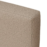 MCM Low-Profile Queen Upholstered Bed (Sandstone Wool Bouclé)