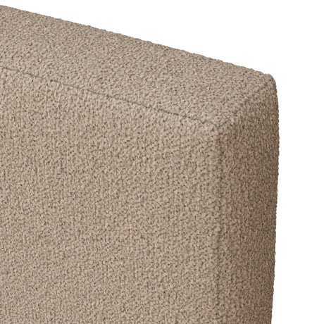 MCM Low-Profile Queen Upholstered Bed (Sandstone Wool Bouclé)