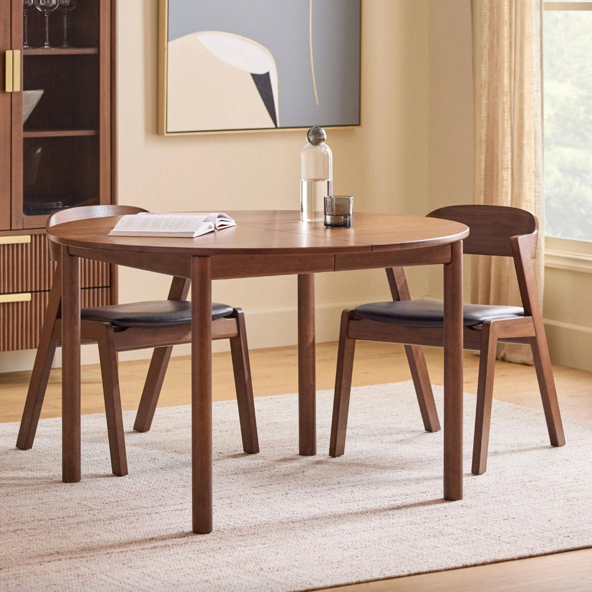 48"-67" Extendable Dining Table for 4-6 (Walnut) - Pull Up A Couch