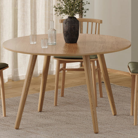 MCM 47" Round Dining Table (Oak)