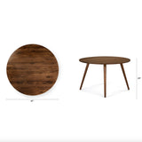 MCM 47" Round Dining Table for 4 (Walnut) - Pull Up A Couch