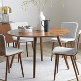 MCM 47" Round Dining Table for 4 (Walnut) - Pull Up A Couch