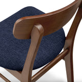 MCM Dining Chair (Seascape Blue/Walnut)
