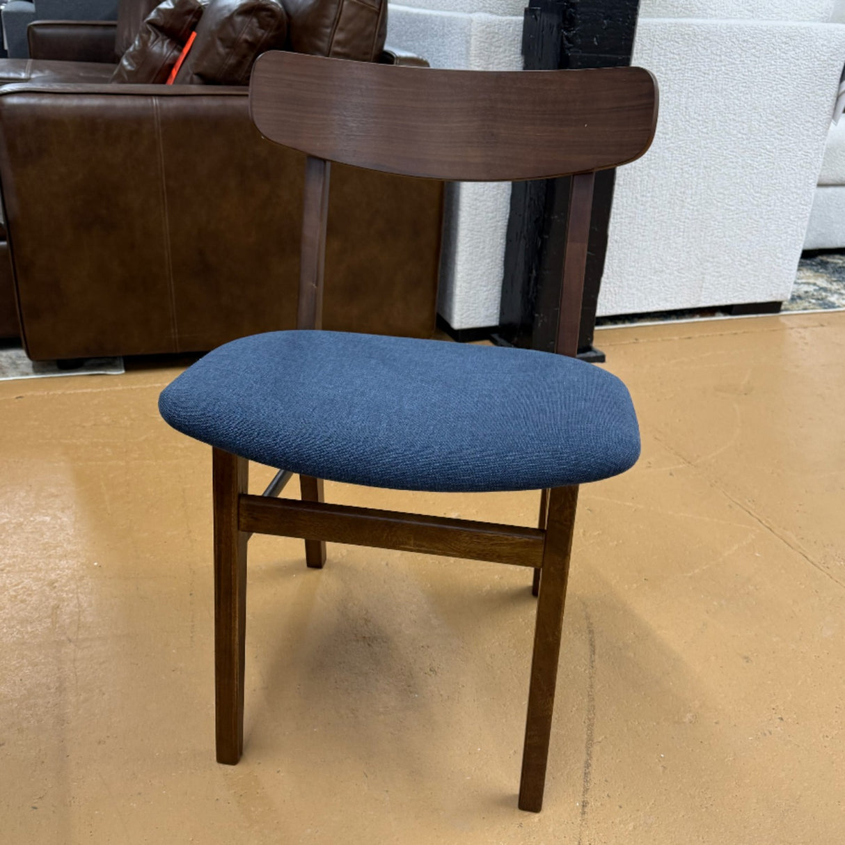 MCM Dining Chair (Seascape Blue/Walnut)