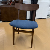 MCM Dining Chair (Seascape Blue/Walnut)