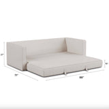 88" Tufted Sofa Bed (Biscuit Cream) - Pull Up A Couch