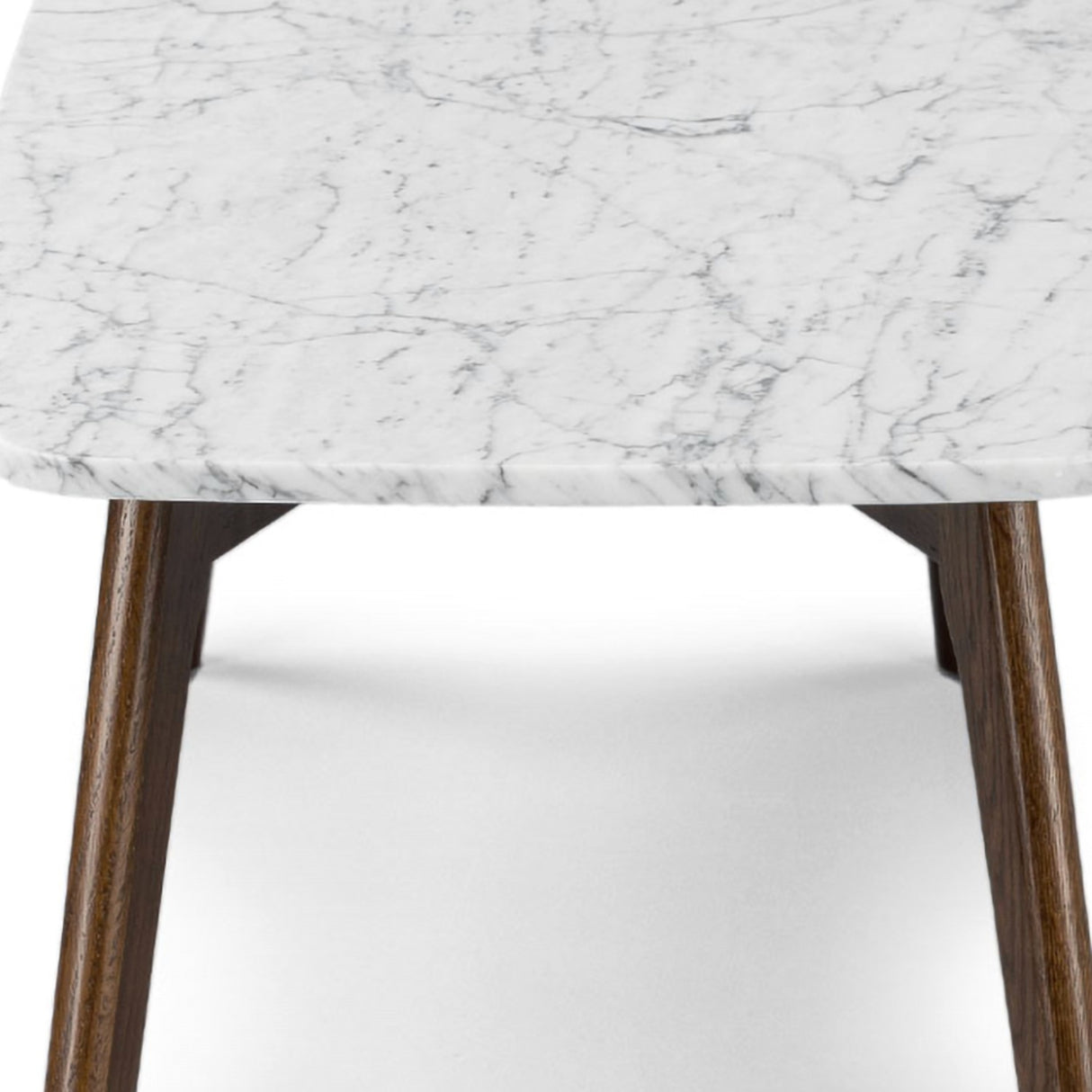 Rectangular Coffee Table w/ Marble Top (Walnut) - Pull Up A Couch