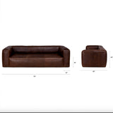 92" Genuine Leather Sofa (Indiana Brown) - Pull Up A Couch