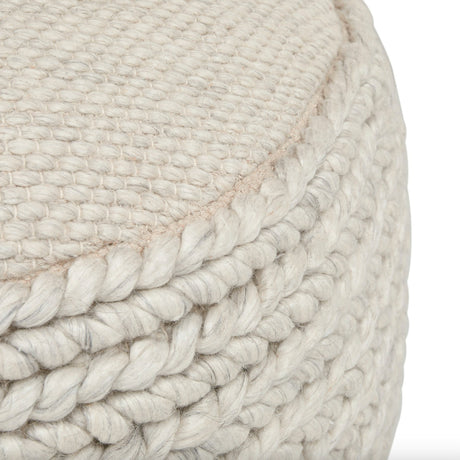 30" Circular Pouf (Natural Ivory) - Pull Up A Couch