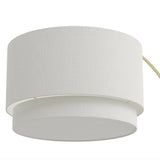 Large Linen Floor Lamp (Brass) - Pull Up A Couch