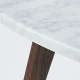 Round Coffee Table w/ Walnut Legs (Marble) - Pull Up A Couch