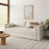 88" Tufted Sofa Bed (Biscuit Cream) - Pull Up A Couch
