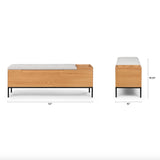 53" MCM-Style Bench (Oak/Everest Gray) - Pull Up A Couch