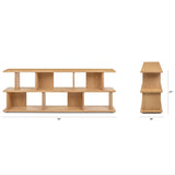 72" MCM Bookcase (Natural Oak) - Pull Up A Couch