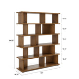 Tall Bookcase, 53" Wide (Smoked Oak) - Pull Up A Couch