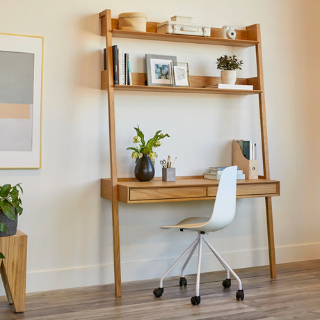 51.5" Wide Leaning Desk (Natural Oak) - Pull Up A Couch