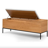 53" MCM-Style Bench (Oak/Everest Gray) - Pull Up A Couch