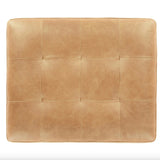 30" Tufted Leather Ottoman (Charme Tan) - Pull Up A Couch