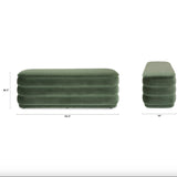 55.5" Velvet Storage Bench (Plush Pacific Green) - Pull Up A Couch