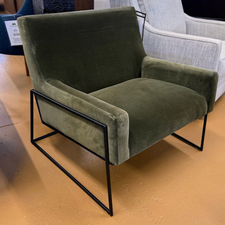 33" Velvet Lounge Chair (Juniper Green) - Pull Up A Couch