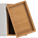 53" MCM-Style Bench (Oak/Everest Gray) - Pull Up A Couch