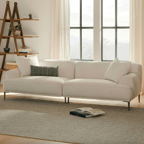 91" Modular Sofa w/ Metal Legs (Quartz White) - Pull Up A Couch