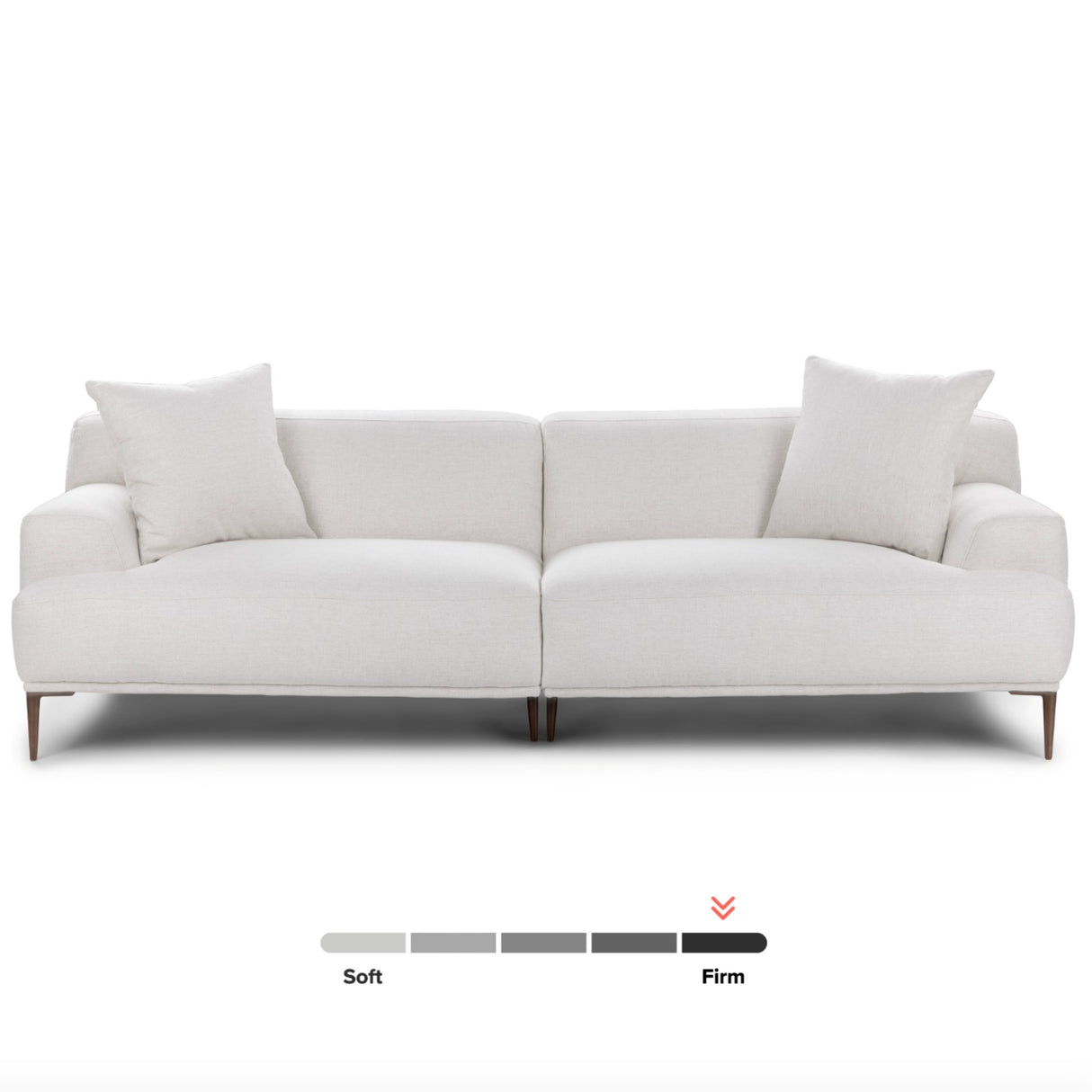 91" Modular Sofa w/ Metal Legs (Quartz White) - Pull Up A Couch