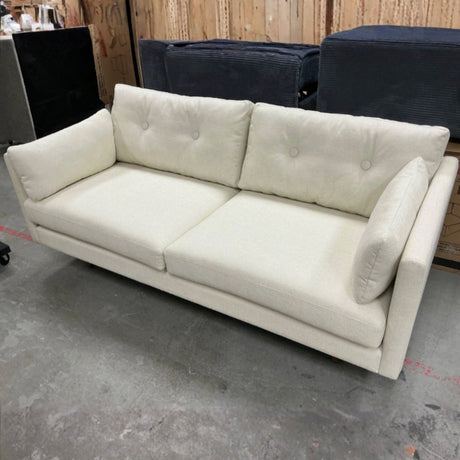 74" MCM-Style Loveseat (Limestone) - Pull Up A Couch