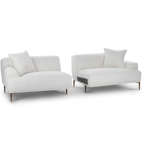 91" Modular Sofa w/ Metal Legs (Quartz White) - Pull Up A Couch