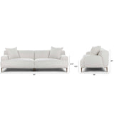 91" Modular Sofa w/ Metal Legs (Quartz White) - Pull Up A Couch