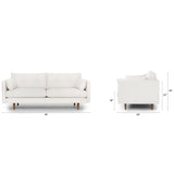74" MCM-Style Loveseat (Limestone) - Pull Up A Couch