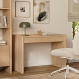 44" Wide White Oak Desk (Adjustable Height) - Pull Up A Couch