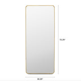 Rectangular Floor Mirror (Brass) - Pull Up A Couch