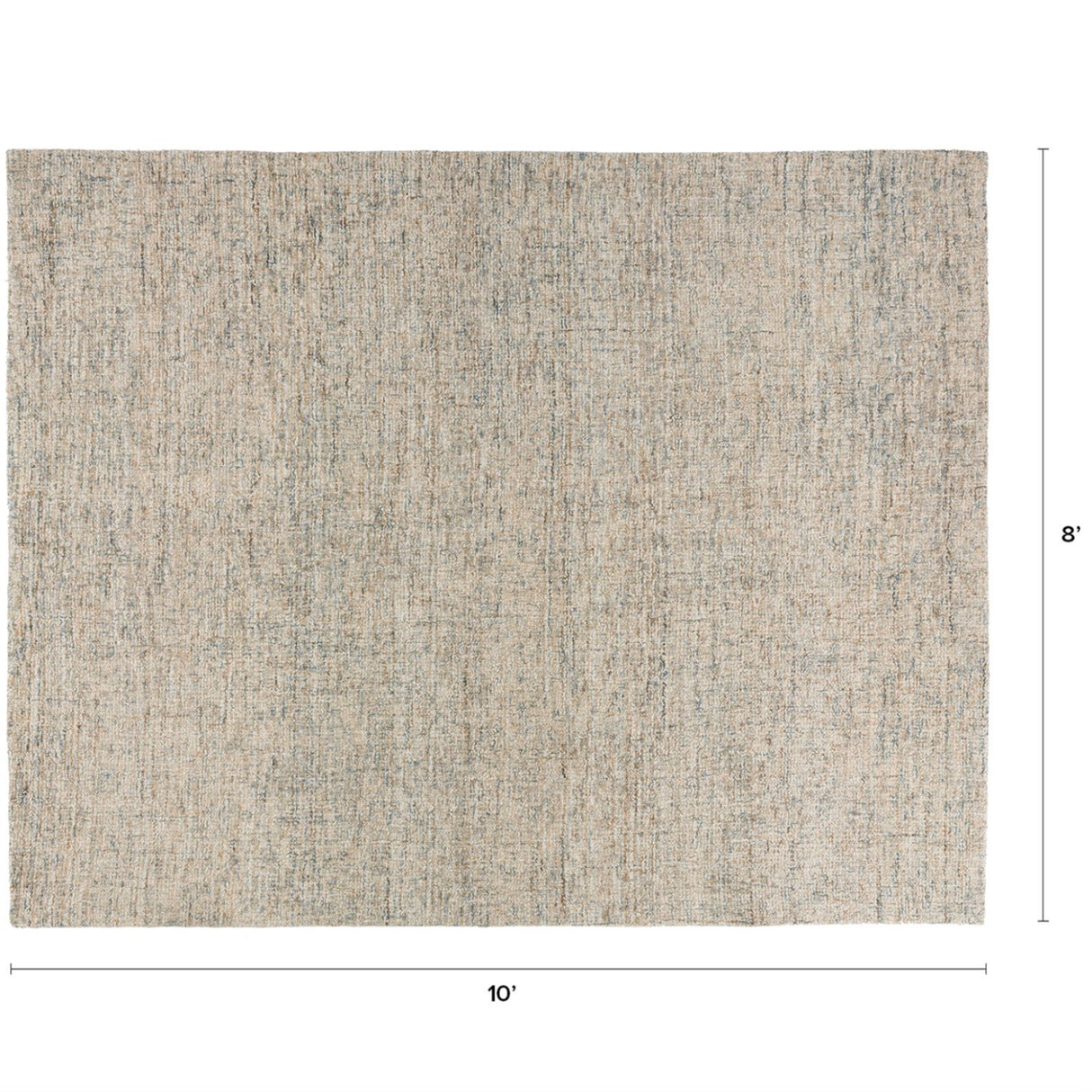8' x 10' Wool Rug (Pebble Sand) - Pull Up A Couch